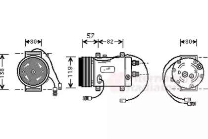 Компрессор VAN WEZEL 0300K008