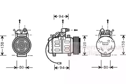 Компрессор VAN WEZEL 0300K182