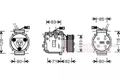 Компрессор VAN WEZEL 2500K169