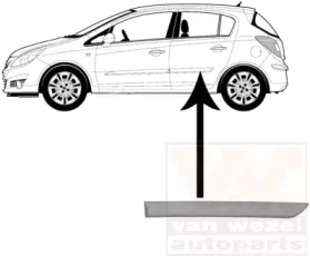 Облицовка / защитная накладка VAN WEZEL 3750405