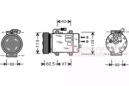 Компрессор VAN WEZEL 3200K152