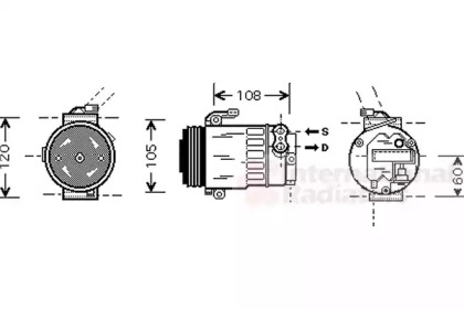 Компрессор VAN WEZEL 3700K350