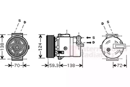 Компрессор VAN WEZEL 3700K413