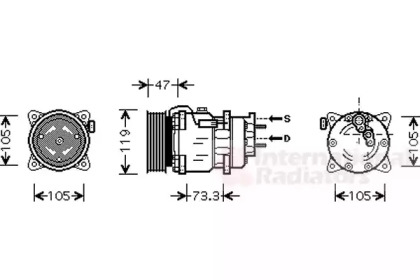 Компрессор VAN WEZEL 4000K242