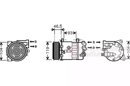 Компрессор VAN WEZEL 4000K326