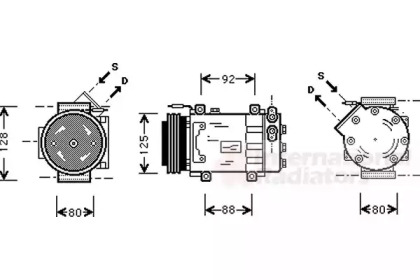 Компрессор VAN WEZEL 4300K039