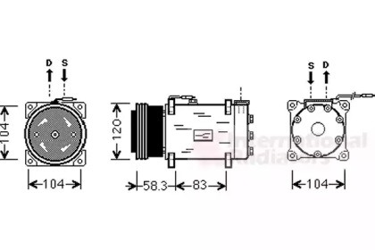 Компрессор VAN WEZEL 4300K284