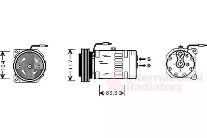 Компрессор VAN WEZEL 4300K403