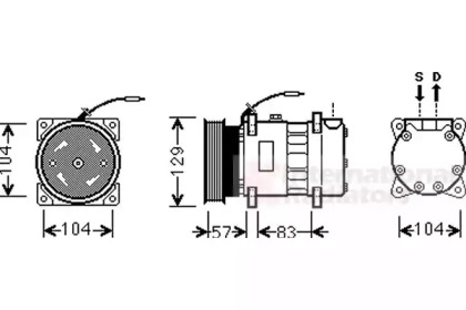 Компрессор VAN WEZEL 4300K436