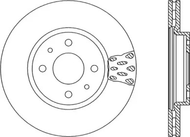 Тормозной диск OPEN PARTS BDA1235.20