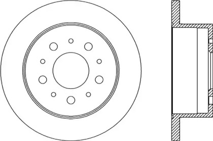 Тормозной диск OPEN PARTS BDA2176.10