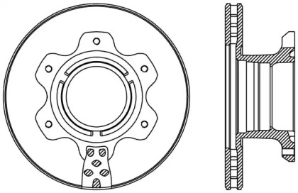 Тормозной диск OPEN PARTS BDA2426.20