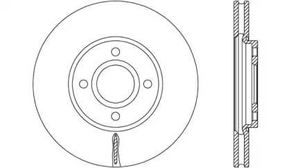 Тормозной диск OPEN PARTS BDA2777.20