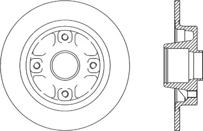 Тормозной диск OPEN PARTS BDR1607.10