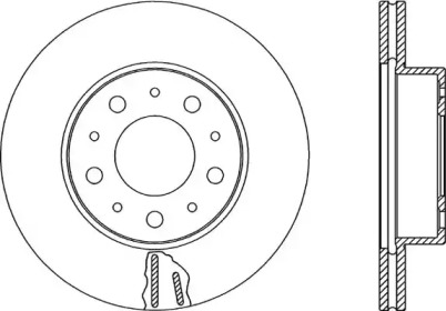 Тормозной диск OPEN PARTS BDR1609.20