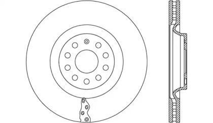 Тормозной диск OPEN PARTS BDR2665.20