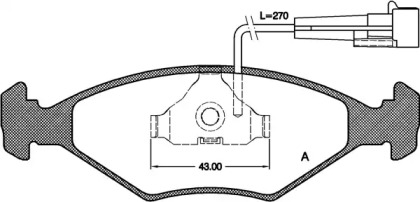 Комплект тормозных колодок OPEN PARTS BPA0281.12