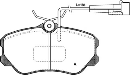 Комплект тормозных колодок OPEN PARTS BPA0303.02