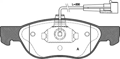 Комплект тормозных колодок OPEN PARTS BPA0587.12