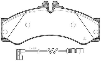 Комплект тормозных колодок OPEN PARTS BPA0614.12