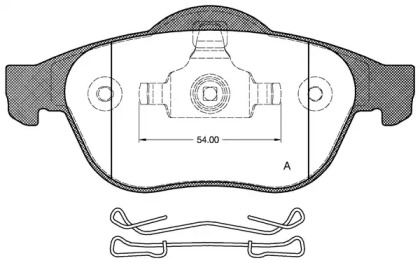 Комплект тормозных колодок OPEN PARTS BPA0843.00