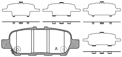 Комплект тормозных колодок OPEN PARTS BPA0876.41