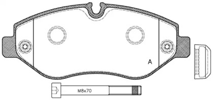 Комплект тормозных колодок OPEN PARTS BPA1245.00