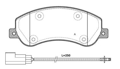 Комплект тормозных колодок OPEN PARTS BPA1250.11