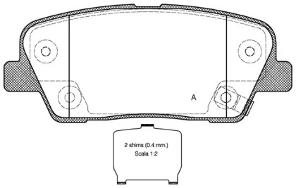 Комплект тормозных колодок OPEN PARTS BPA1274.02