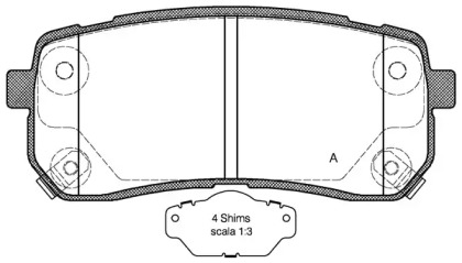 Комплект тормозных колодок OPEN PARTS BPA1288.02