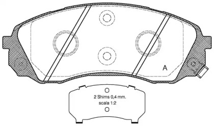 Комплект тормозных колодок OPEN PARTS BPA1291.02