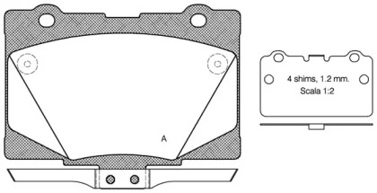 Комплект тормозных колодок OPEN PARTS BPA1422.02