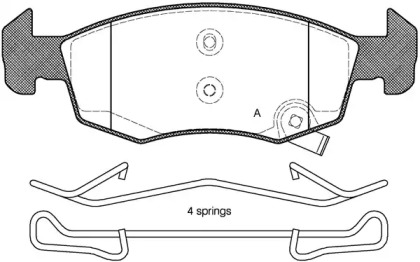 Комплект тормозных колодок OPEN PARTS BPA1634.02