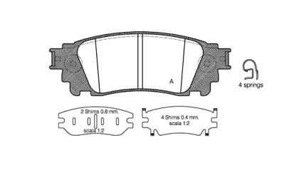 Комплект тормозных колодок OPEN PARTS BPA1636.00