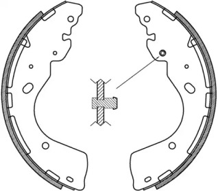 Комлект тормозных накладок OPEN PARTS BSA2233.00