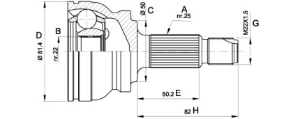 Шарнирный комплект OPEN PARTS CVJ5029.10