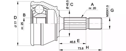 Шарнирный комплект OPEN PARTS CVJ5031.10