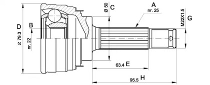 Шарнирный комплект OPEN PARTS CVJ5043.10