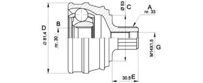 Шарнирный комплект OPEN PARTS CVJ5063.10