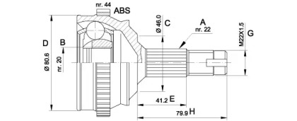 Шарнирный комплект OPEN PARTS CVJ5105.10