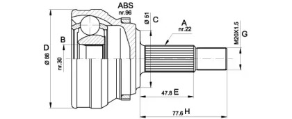 Шарнирный комплект OPEN PARTS CVJ5109.10