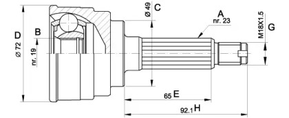 Шарнирный комплект OPEN PARTS CVJ5112.10