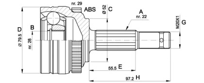 Шарнирный комплект OPEN PARTS CVJ5114.10