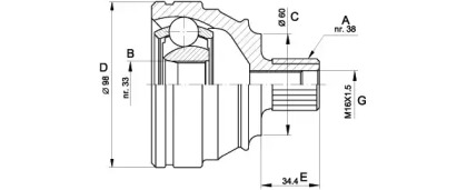 Шарнирный комплект OPEN PARTS CVJ5121.10