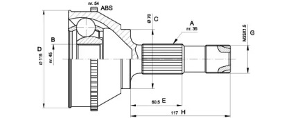 Шарнирный комплект OPEN PARTS CVJ5131.10