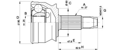 Шарнирный комплект OPEN PARTS CVJ5154.10