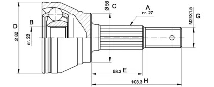 Шарнирный комплект OPEN PARTS CVJ5164.10