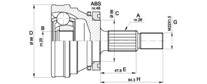 Шарнирный комплект OPEN PARTS CVJ5169.10