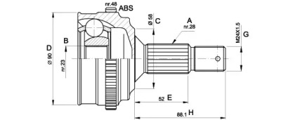 Шарнирный комплект OPEN PARTS CVJ5179.10