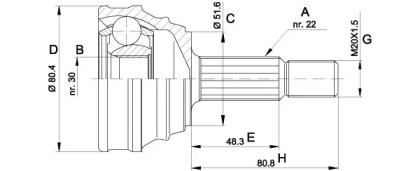 Шарнирный комплект OPEN PARTS CVJ5190.10